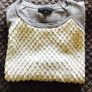 Ann Taylor Scale Grey and cream/off white.